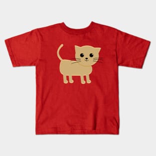 Cute Yellow Little Cat Kids T-Shirt